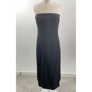 Armani Collezioni Dress Women 10 Black Strapless Midi Black Tie Cocktail Party